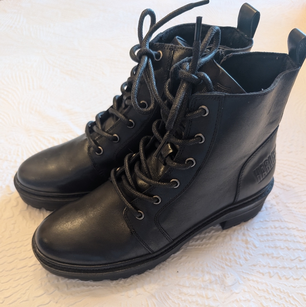Harley-Davidson Women's Valene 5-Inch Black Motorcycle Boots, D87217